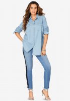 Olivia Denim Big Shirt - Roaman's