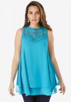 Lace Yoke Top - Roaman's