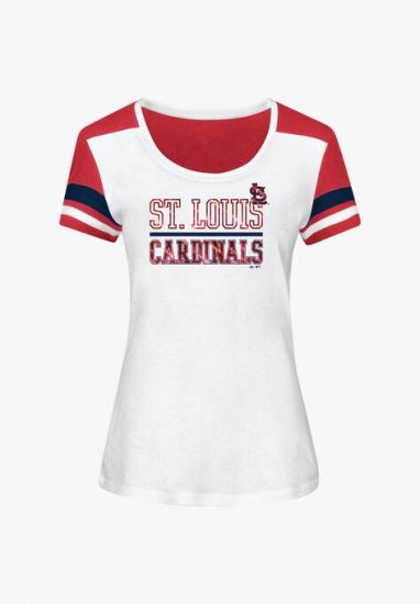 Cardinals V-Neck Raglan Tee - MLB - Click Image to Close