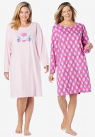 2-Pack Long-Sleeve Sleepshirts - Dreams & Co.