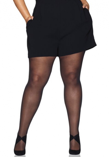Curves Control Top Sheer Tights - Hanes - Click Image to Close