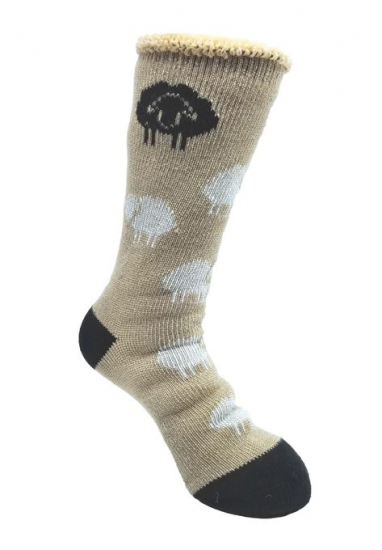 Allover Sheep Thermal Sock Socks - GaaHuu - Click Image to Close