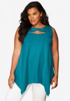 Sleeveless Keyhole Ultimate Tunic - Roaman's