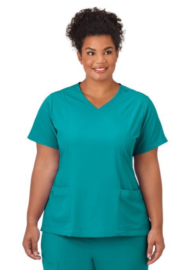 Jockey Scrubs Women's Mock Wrap Top - Jockey Encompass Scrubs - Click Image to Close