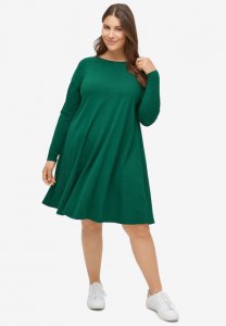 Knit Trapeze Dress - ellos