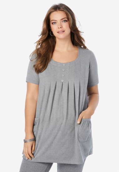 Two-Pocket Soft Knit Tunic - Roaman's - Click Image to Close