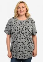 Disney Women's Minnie Mouse Hearts All-Over T-Shirt Gray - Disney