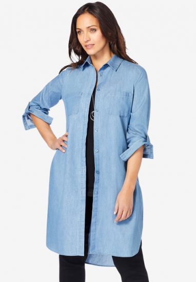 Denim Mega Tunic - Jessica London - Click Image to Close