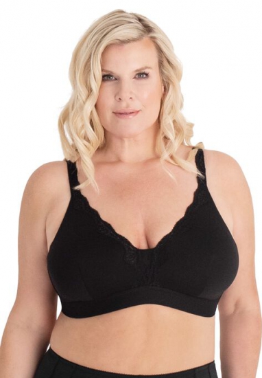 The Lucille Microfiber Lace Trim Bralette - Leading Lady - Click Image to Close