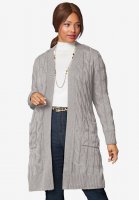 Cable Duster Sweater - Jessica London