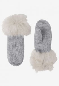 Rib Knit Mittens - ellos