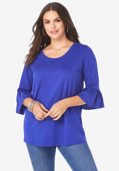 Bell-Sleeve Ultimate Tee - Roaman's - Click Image to Close