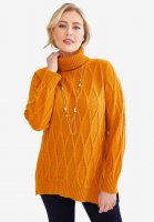 Cable Turtleneck Sweater - Jessica London