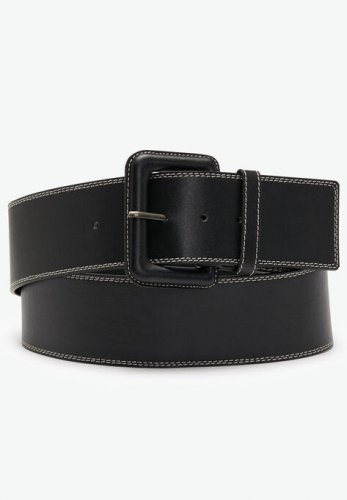 Topstitched Belt - Roaman's