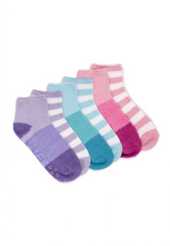 6 Pair Pack Aloe Infused Crew Socks - MUK LUKS