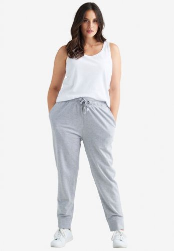 French Terry Drawstring Sweatpants - ellos