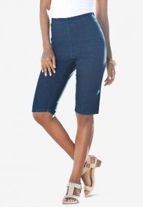 Pull-On Stretch Bermuda Jean Short - Denim 24/7