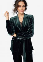 Velvet Belted Blazer - ellos