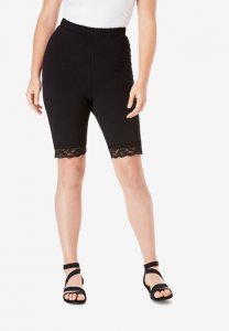 Essential Stretch Lace-Trim Short - Roaman's