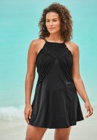 High-Neck Macrame Swim Dress - Swim 365