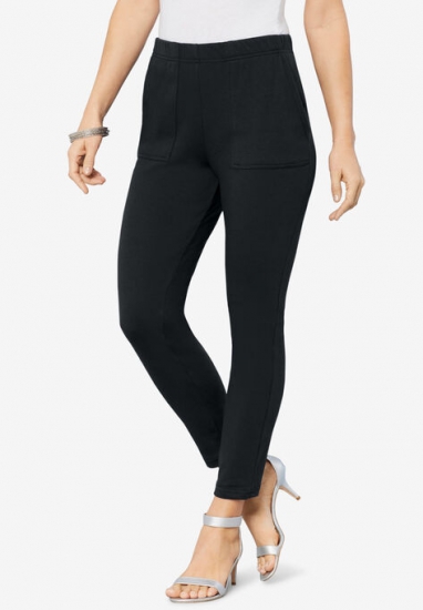 Ankle-Length Soft Knit Pant - Roaman's - Click Image to Close