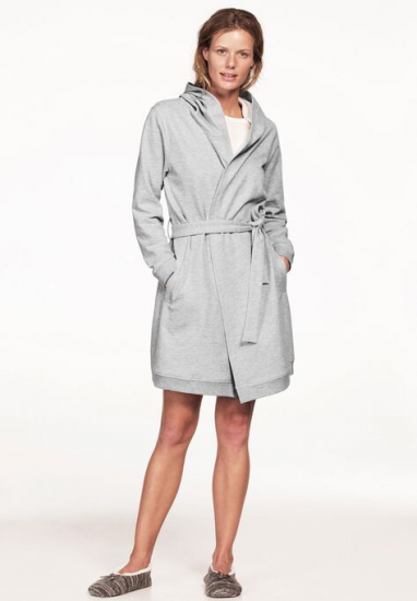 Hooded Fleece Robe - ellos - Click Image to Close