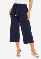 Knit Crepe Wide-Leg Crop Pant - Jessica London