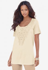 Studded Crochet Tunic - Roaman's