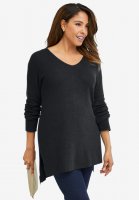 V-Neck Pullover Sweater - Jessica London