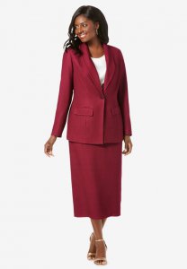 Single-Breasted Skirt Suit - Jessica London