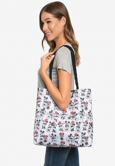 Disney Mickey & Minnie Mouse Tote Bag Carry-On Travel Beach Bag - Disney - Click Image to Close