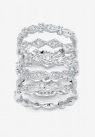 5-Piece Cubic Zirconia Ring Set - PalmBeach Jewelry