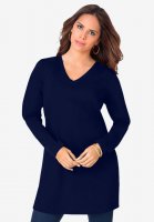 Long-Sleeve V-Neck Ultimate Tunic - Roaman's