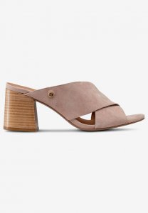 Suede Block Heel Sandal - ellos