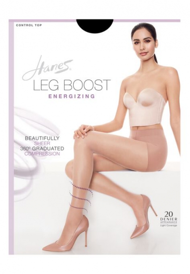 Leg Boost Energizing Pantyhose - Hanes - Click Image to Close