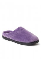 Darcy Microfiber Velour Clog with Quilted Cuff - Dearfoams