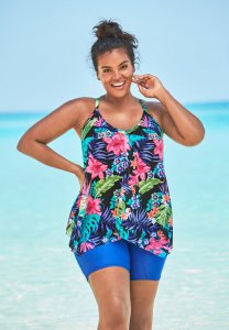 Longer Length Mesh Tankini Top - Swim 365