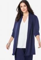 Ultrasmooth Long-Sleeve Cardigan - Roaman's