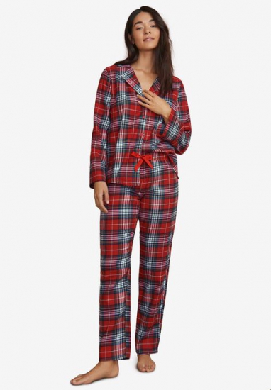 Plaid Flannel Pajama Set - ellos - Click Image to Close