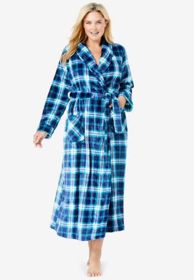 Microfleece Wrap Robe - Dreams & Co. - Click Image to Close