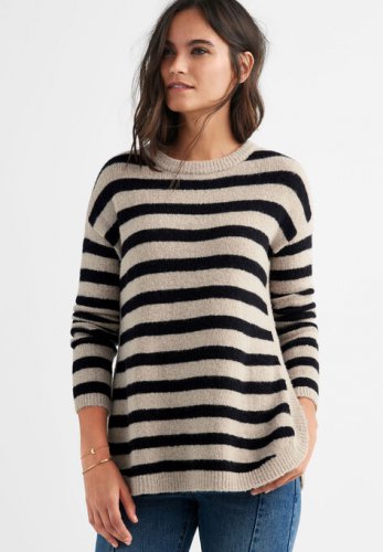 Striped Tunic Sweater - ellos