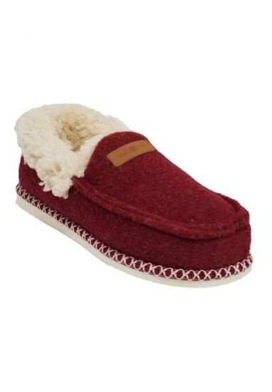 Faux Wool Felted Mocassin Slipper Slippers - GaaHuu - Click Image to Close