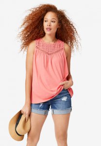 Crochet Lace Tank - ellos