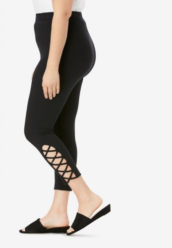 Lattice Essential Stretch Capri Legging - Roaman's