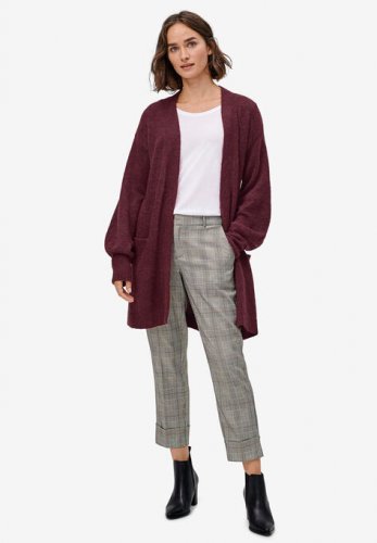 Blouson Sleeve Open Cardigan - ellos