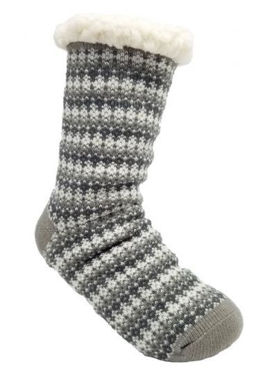 Allover Fairisle Slipper Sock Slipper Socks - GaaHuu - Click Image to Close