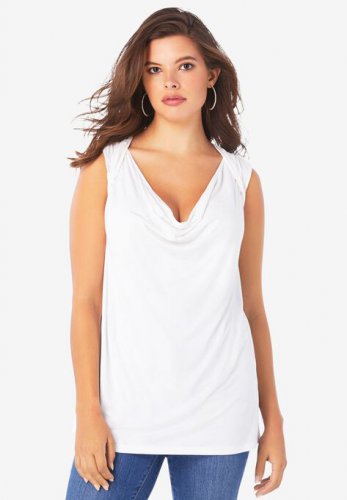 Cowl-Neck Ultra Femme Tank - Roaman's