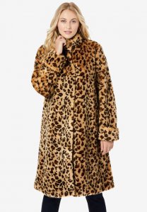 Faux Fur Swing Coat - Jessica London