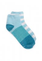 2 Pair Pack Aloe Infused Crew Socks - MUK LUKS