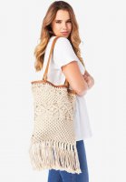 Crochet Overlay Tote - Roaman's